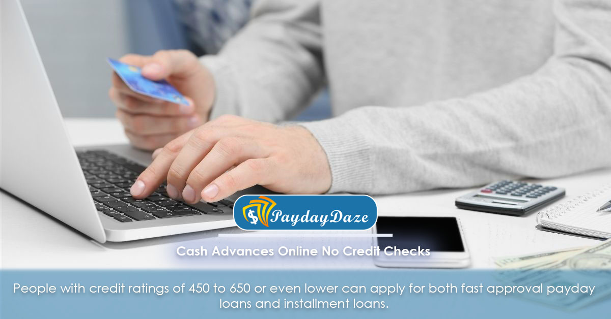 Man applying for cash advance online