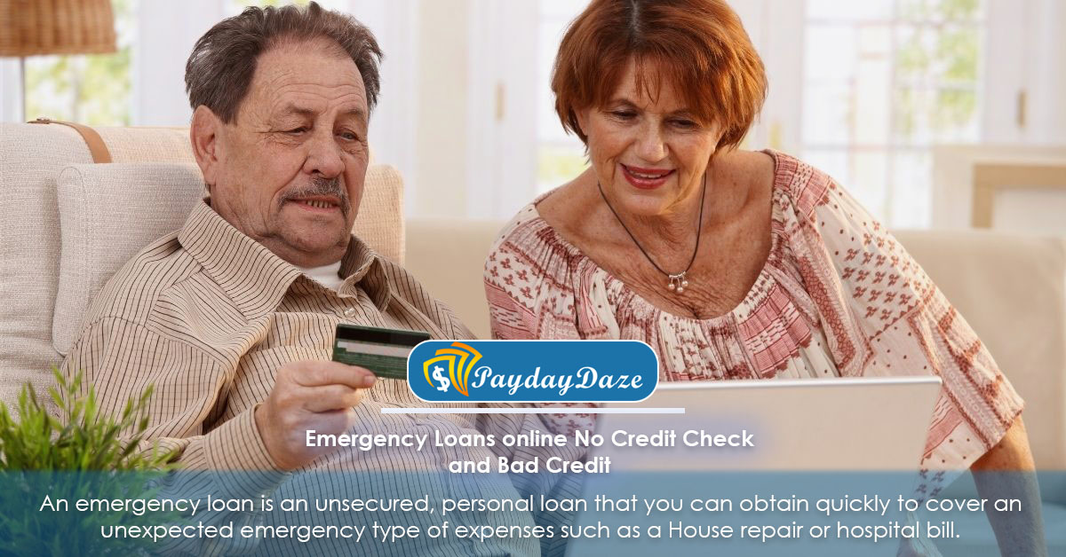 Elderly applying for emergency loans online