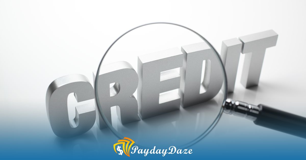 A magnifying glass over the word credit